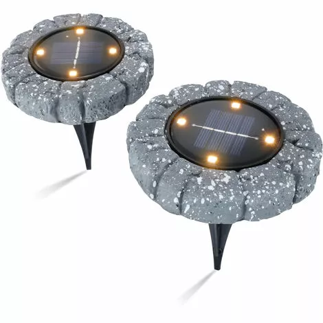 Acheter ⭐ Lampadaires Solaires Lot De 2 Lampes Solaires Aspect Béton Lampes Solaires Sol Jardin Esotec ? 4 Acheter ⭐ Lampadaires Solaires Lot De 2 Lampes Solaires Aspect Béton Lampes Solaires Sol Jardin Esotec ? – Image 2