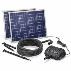 Promo ? Pompe Solaire De Cours D’eau 100W 5000l / H Pompe Solaire Pompe Cascade étang Esotec 101970 ✔️