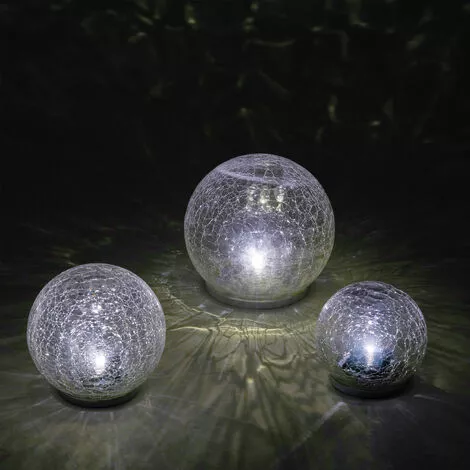 Sortie ? Boule De Verre Solaire Lot De 3 Lampes De Jardin LED Lampe Solaire En Verre, Esotec 102082 ? 6 Sortie ? Boule De Verre Solaire Lot De 3 Lampes De Jardin LED Lampe Solaire En Verre, Esotec 102082 ? â Image 4