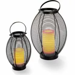 Sortie ? Lampes Décoratives Solaires Lot De 2 Lampes De Jardin Lanterne Lumière Solaire Extérieure Esotec 102218 ? -ESOTEC Boutique 26788311 2