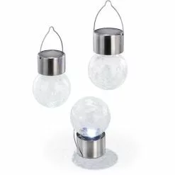 Sortie ? Lampes Solaires Suspendues Ensemble De 3 Lampes Solaires En Mosaïque De Verre Lampes Solaires En Verre Esotec 102308 ✔️ -ESOTEC Boutique 26788434 2