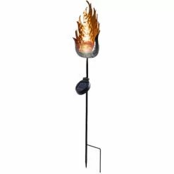 Grosses soldes ? Bougie De Jardin Solaire Flamme Blanc Chaud Décoration De Jardin LED Lumière Solaire Esotec 102381 ❤️ -ESOTEC Boutique 26788501 2