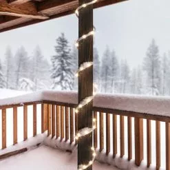 Meilleure affaire ? Tuyau De Lumière Solaire PREMIUM 200 LED Blanc Chaud Décoration De Noël Fête Esotec 102572 ?