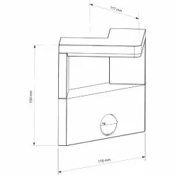 Budget ? ESOTEC Applique Murale Dextérieur à Capteur LED Blanc Chaud 3000K 650lm 10 Watts Applique Dextérieur, 201164 ❤️ -ESOTEC Boutique 26789153 5