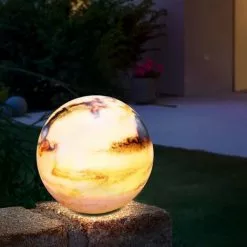Meilleur prix ? Boule Solaire 26 Cm Marbre Pierre Optique Lumière Solaire Décoration De Jardin LED Esotec 102673 ⭐ -ESOTEC Boutique 26789450 3