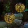 Budget ? Lot De 2 Bouchons De Jardin Solaire LED Blanc Chaud Décoration De Jardin Lumière Solaire Esotec 102373 ? -ESOTEC Boutique 26790106 1
