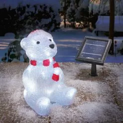 Le moins cher ? Solar Leuchtbär Décoration D’hiver Décoration De Noël éclairage Extérieur, Esotec 102123 ❤️