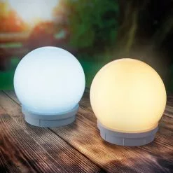 Budget ? ESOTEC Boule Lumineuse LED Solaire Flottante Set 15cm Lampe De Jardin Blanc Chaud + Froid 102125 ?