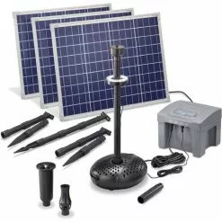 Meilleure affaire ? Pompe Solaire De Bassin 150W 4000l / H Batterie + LED Bassin Pompe Solaire Jardin Esotec 101930 ?