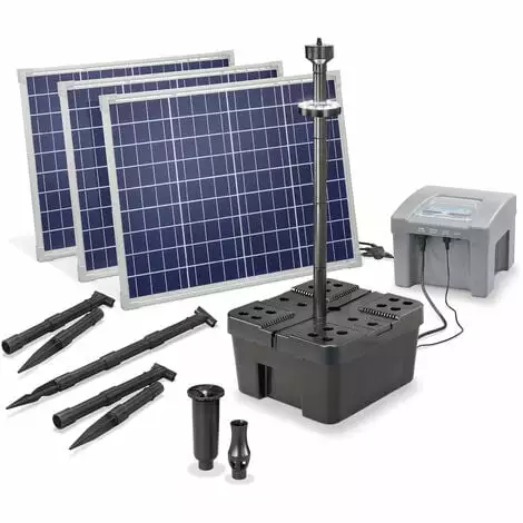 Meilleure affaire ? ESOTEC Kit Filtre Solaire Pour Bassin 150/4000 + Batterie LED Filtre Pompe Solaire Bassin De Jardin 101061 ? 3 Meilleure affaire ? ESOTEC Kit Filtre Solaire Pour Bassin 150/4000 + Batterie LED Filtre Pompe Solaire Bassin De Jardin 101061 ?